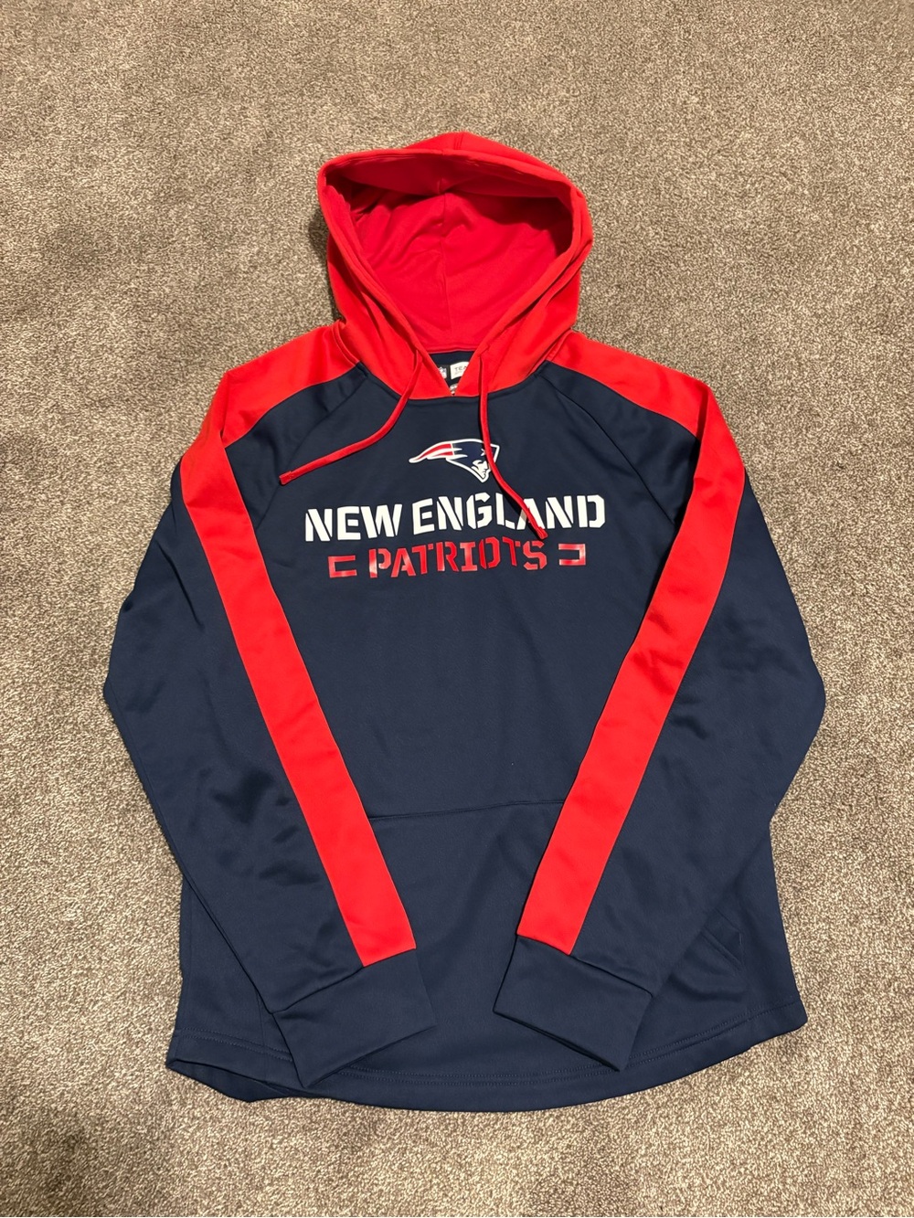 Men’s New England Patriots Navy and Red Hoodie